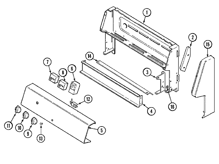 CONTROL PANEL (CE3520SRx) Diagram and Parts List for CE3500PPW  Crosley Range