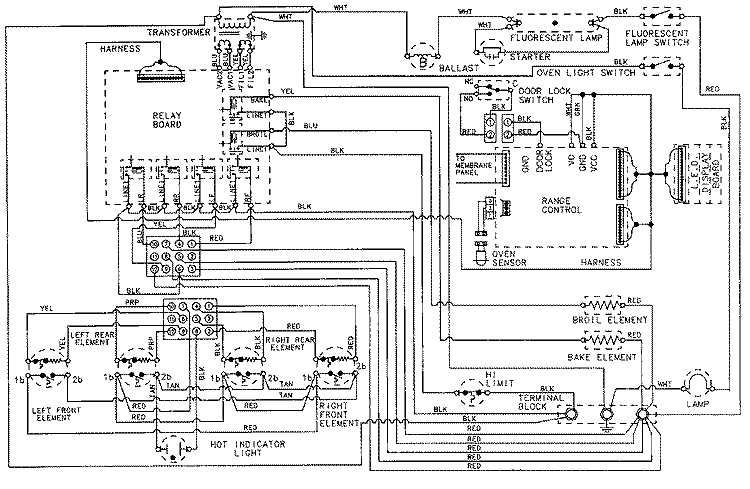 WIRING INFORMATION Diagram and Parts List for 3889VRA  Magic Chef Range