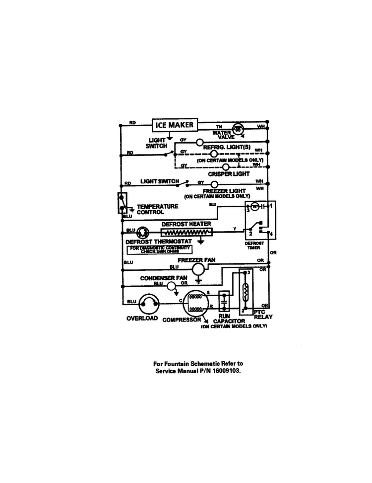 Wiring Information Diagram and Parts List for JSD2574ARA  Jenn-Air Refrigerator