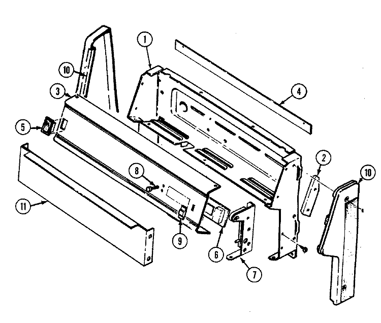 CONTROL PANEL Diagram and Parts List for G3227WRW-M  Maytag Range