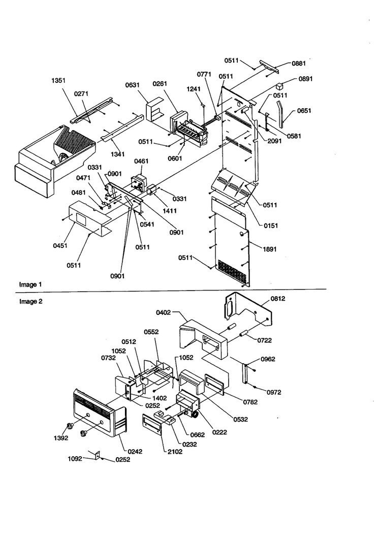 Ice Maker/control Assy Diagram and Parts List for SCD23VBW-P1315305WW  Amana Refrigerator