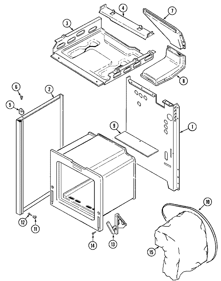 BODY (3110PPx, 3110PPx - K) Diagram and Parts List for 3110PPW  Magic Chef Range