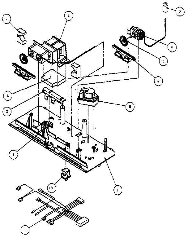Control Assembly Diagram and Parts List for TX18R-P1158404W  Amana Refrigerator