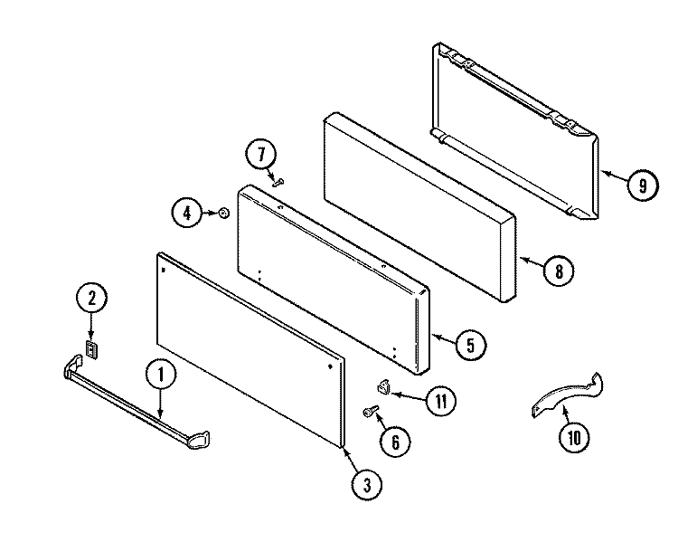 BROILER DRAWER (9212XP, 9112XP, 9112VP) Diagram and Parts List for 9212XPB  Magic Chef Wall Oven