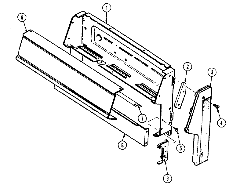 CONTROL PANEL Diagram and Parts List for 3126STA  Magic Chef Range