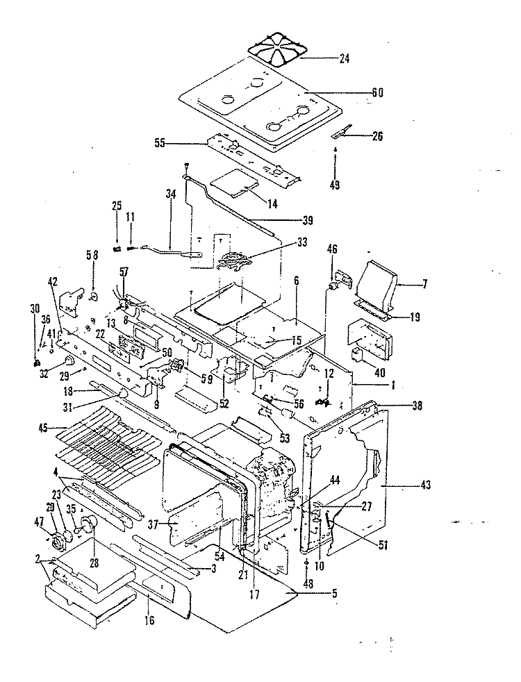 DOOR - LOWER Diagram and Parts List for 24FK-6CKXWV8-DY  Magic Chef Microwave Oven Combo