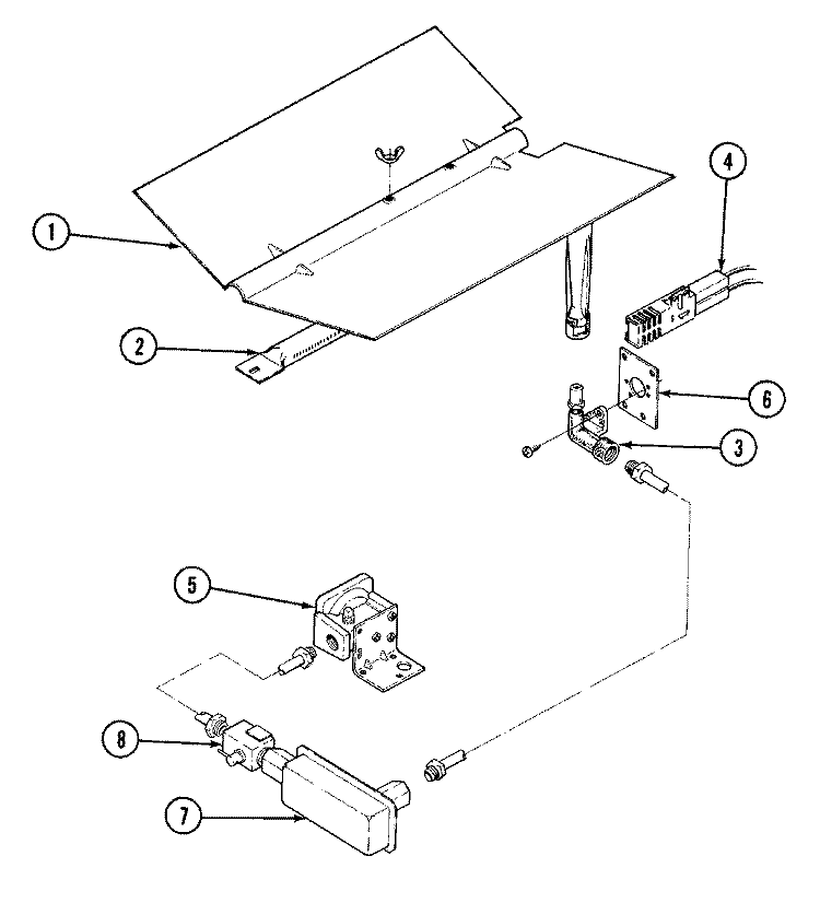 GAS CONTROLS Diagram and Parts List for 9121WPW  Magic Chef Wall Oven