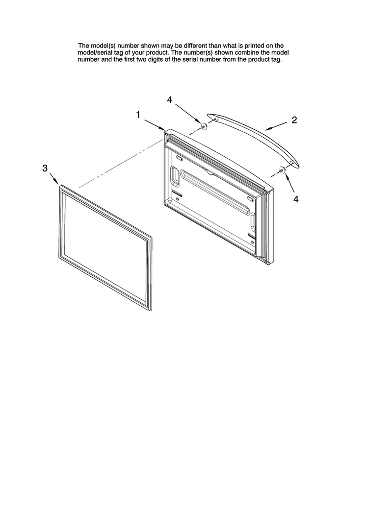 Freezer Door Parts Diagram and Parts List for MFF2557HEB14  Maytag Refrigerator