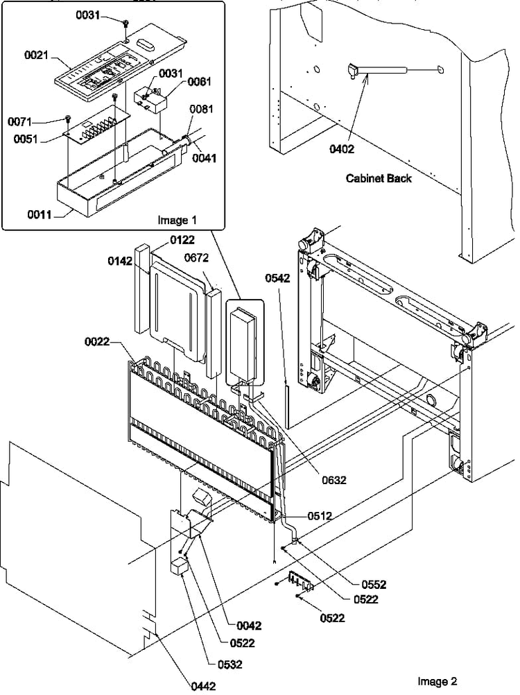 Condenser Assembly/high Voltage Box Diagram and Parts List for BBI20TL-P1199101WL  Amana Refrigerator