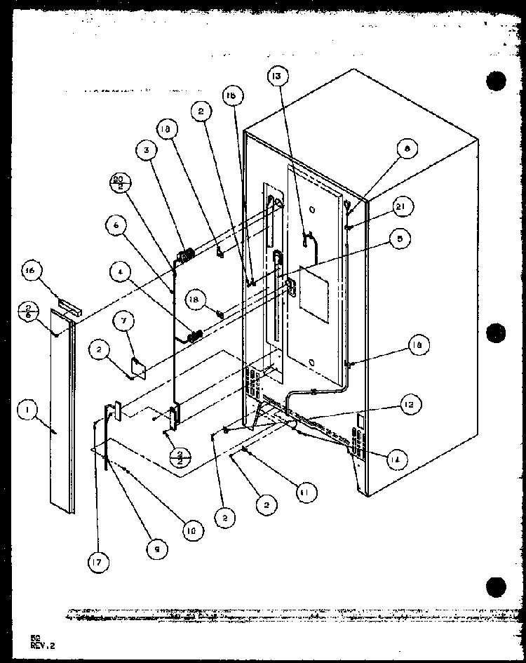 Section 1 Diagram and Parts List for TZ20QL-P1156201WL  Amana Refrigerator