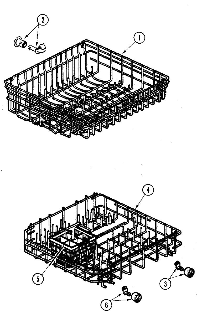RACK Diagram and Parts List for DU7CA-20  Maytag Dishwasher