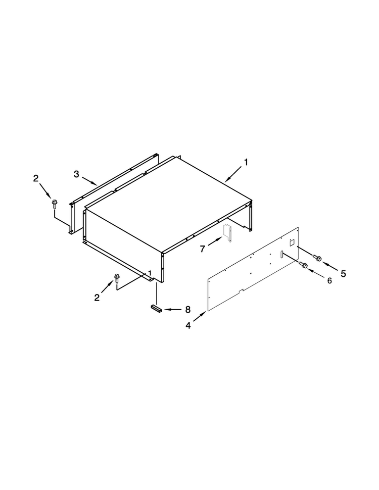 Top Grille And Unit Cover Parts Diagram and Parts List for JS42NXFXDE00  Jenn-Air Refrigerator
