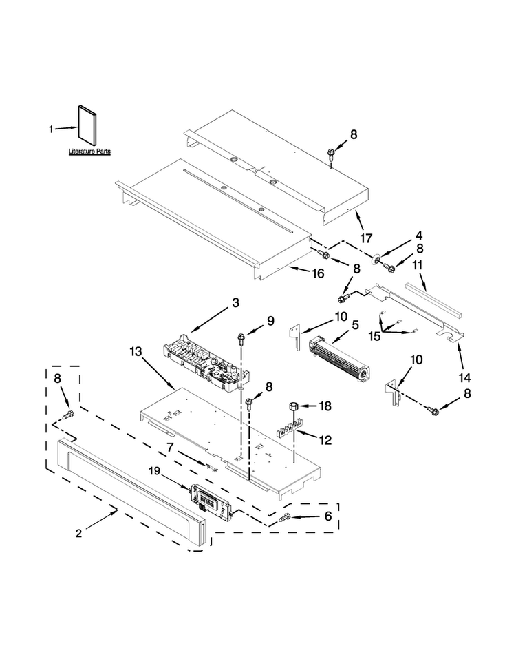 Control Panel Parts Diagram and Parts List for MEW9627DS00  Maytag Wall Oven