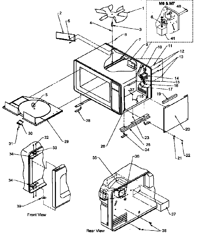 Strirer/miscellaneous Diagram and Parts List for DEFS-7EVP P4020005301 Amana Microwave