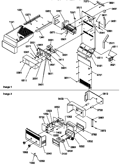Ice Maker/control Assy Diagram and Parts List for SXD20TL-P1302901WL  Amana Refrigerator