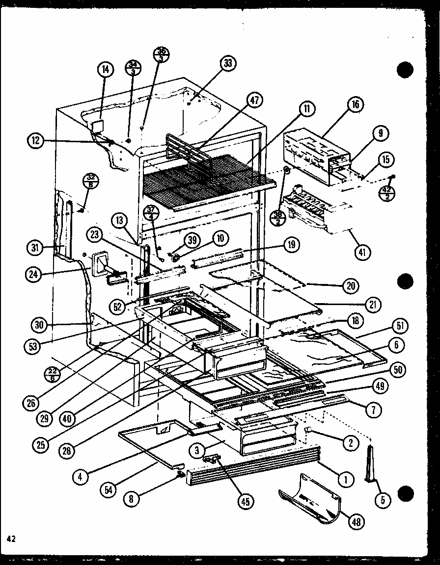 Section 6 Diagram and Parts List for TX18N-P1106212W  Amana Refrigerator