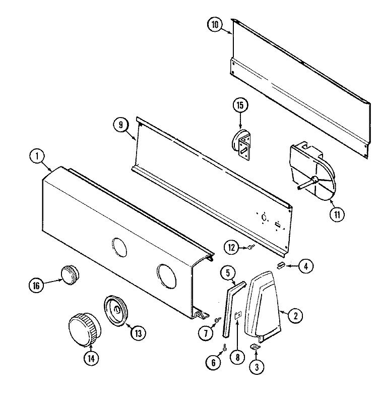 CONTROL PANEL Diagram and Parts List for W224LKV  International Washer
