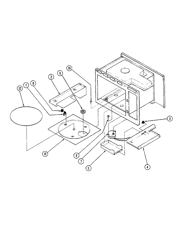 TURNTABLE Diagram and Parts List for MA41D-10P  Admiral Microwave