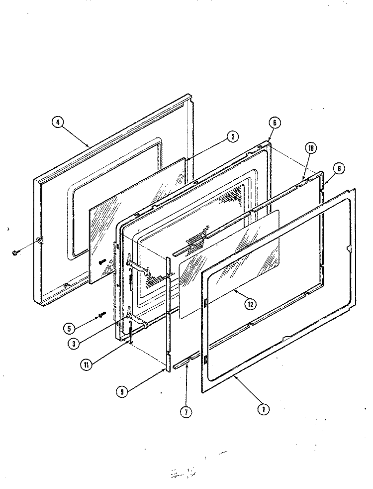 DOOR PARTS Diagram and Parts List for MA15F-14T  Admiral Microwave