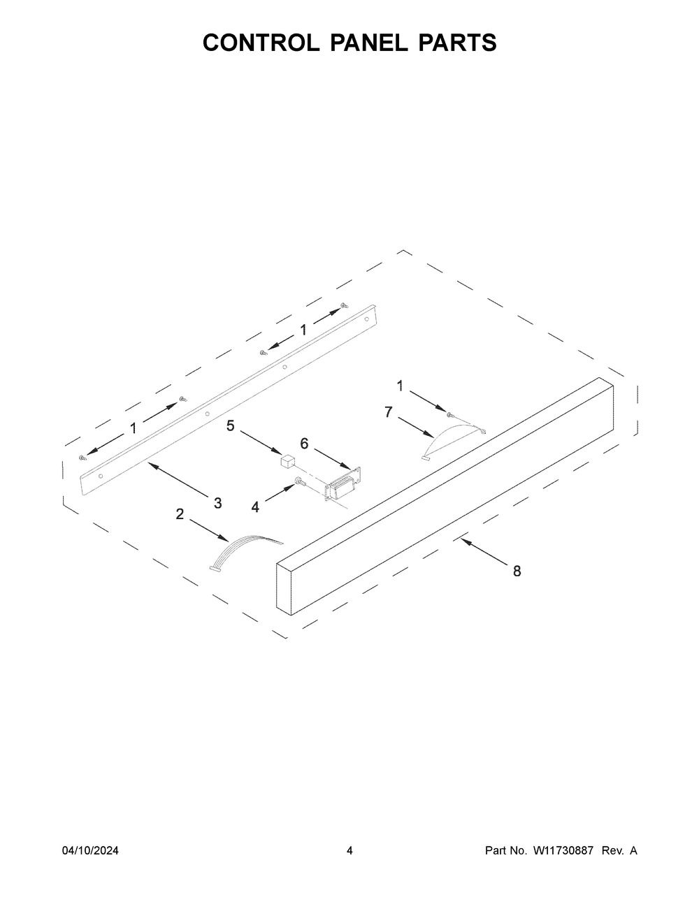 Control Panel Parts Diagram and Parts List for JMDFS30HM02  Jenn-Air Microwave