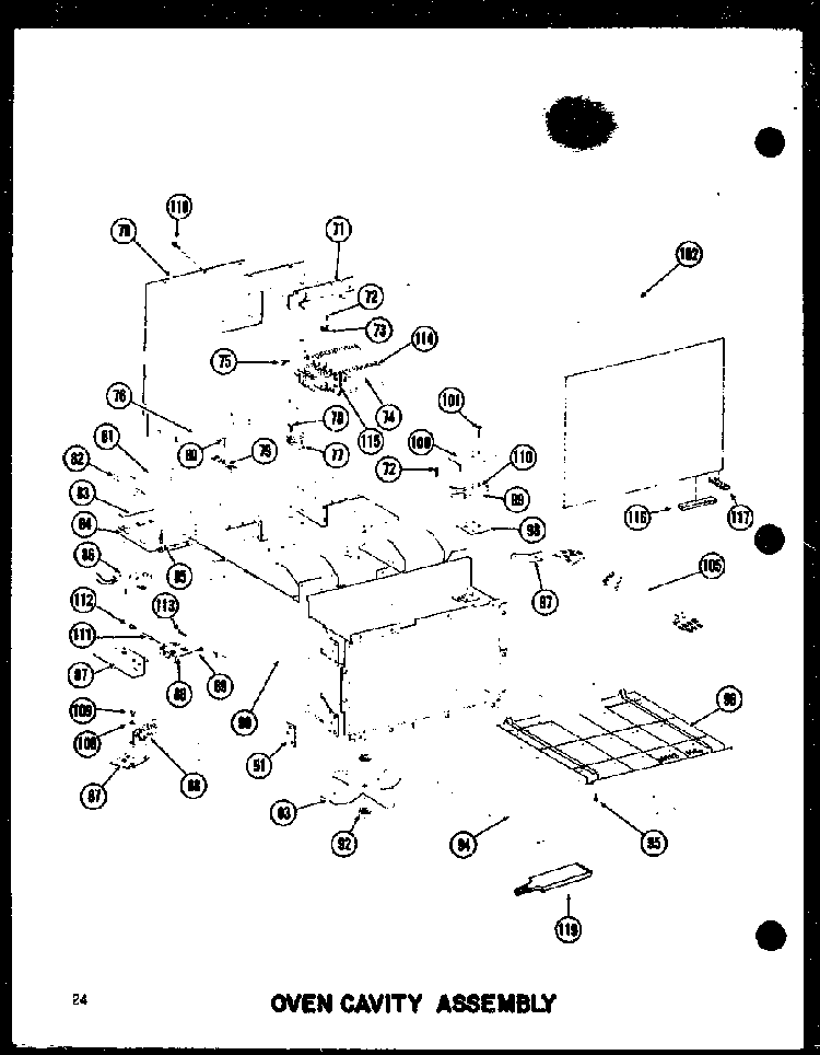 Section 6 Diagram and Parts List for RC-20 P72100-5M Amana Microwave