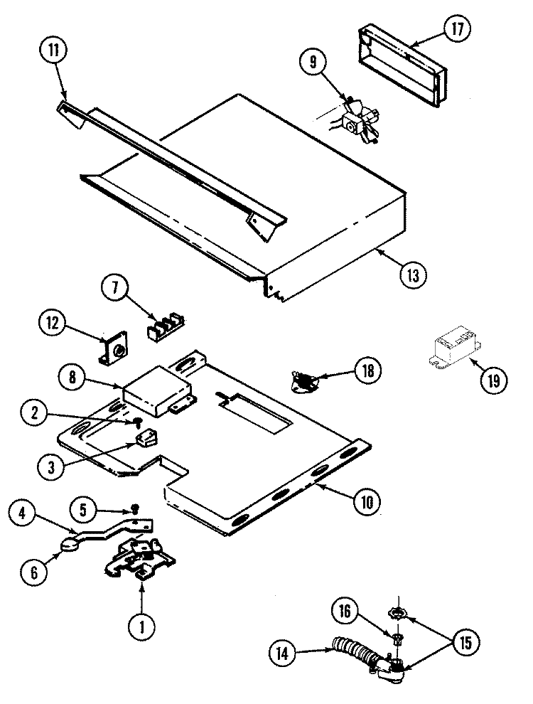 INTERNAL CONTROLS Diagram and Parts List for L9875XVB  Norge Wall Oven