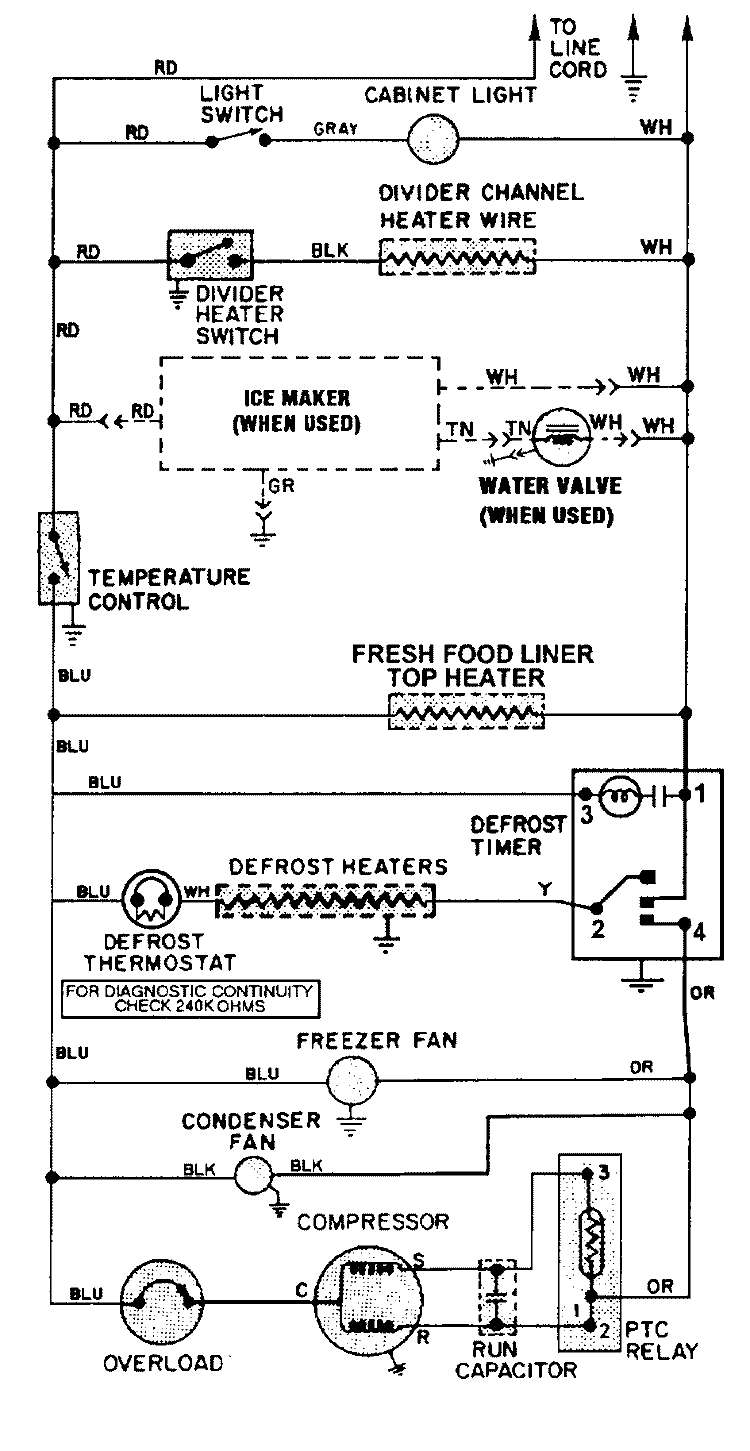 WIRING INFORMATION Diagram and Parts List for GT23A8XA  Maytag Refrigerator