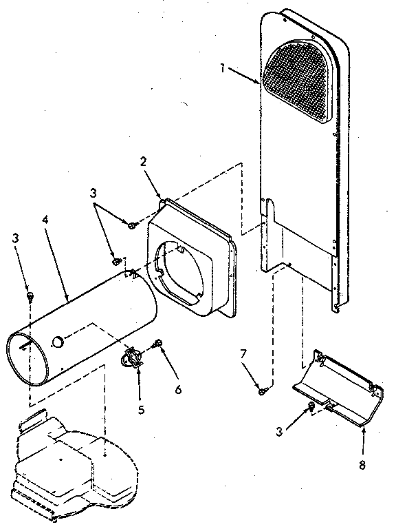 Heater Box Diagram and Parts List for NG4619W53721  Speed Queen Dryer