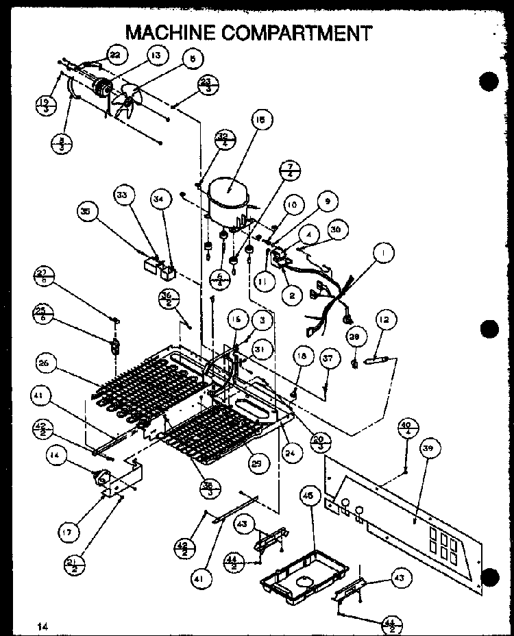 Unit Diagram and Parts List for 86855-P1116907WE  Amana Refrigerator