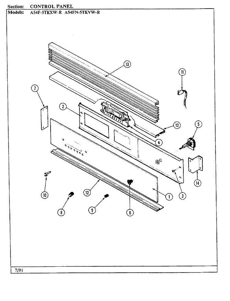 TOP ASSY. \ BURNER BOX Diagram and Parts List for A88LN-6-R  Admiral Cooktop