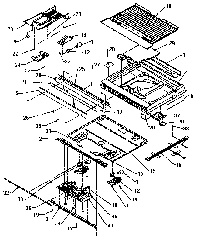 Divider Block Diagram and Parts List for TXI21R2-P1168012W  Amana Refrigerator
