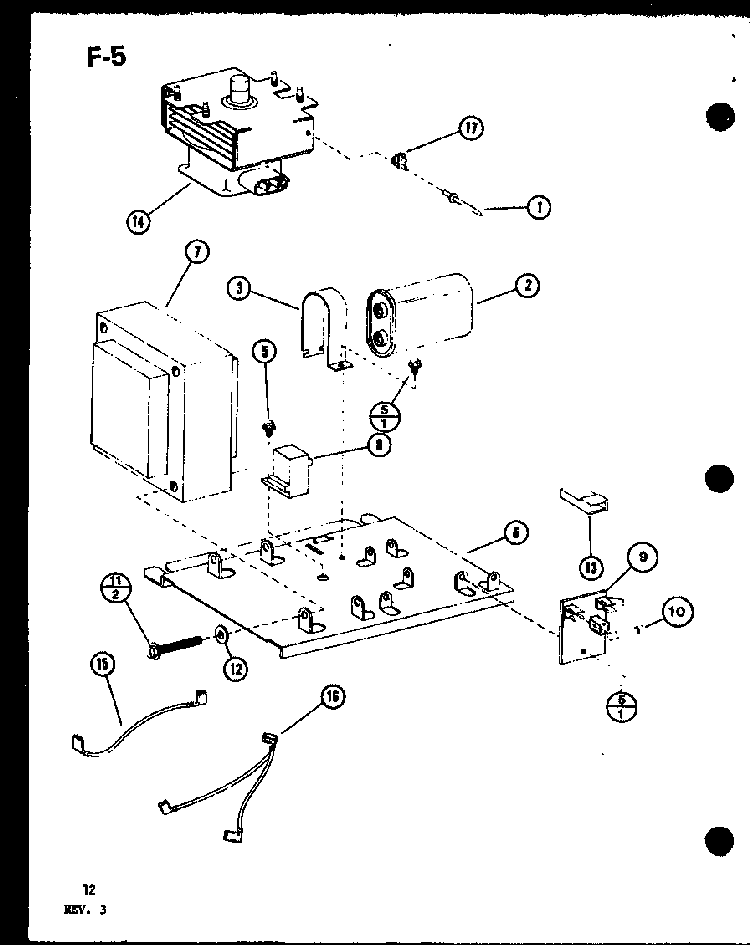 Section 5 Diagram and Parts List for CRRL-8TD P75593-2M Amana Microwave