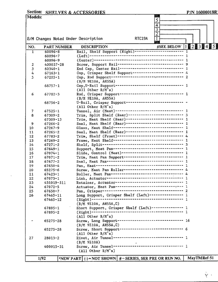 Shelves And Accessories Page 2 Diagram and Parts List for 19694  Maytag Refrigerator