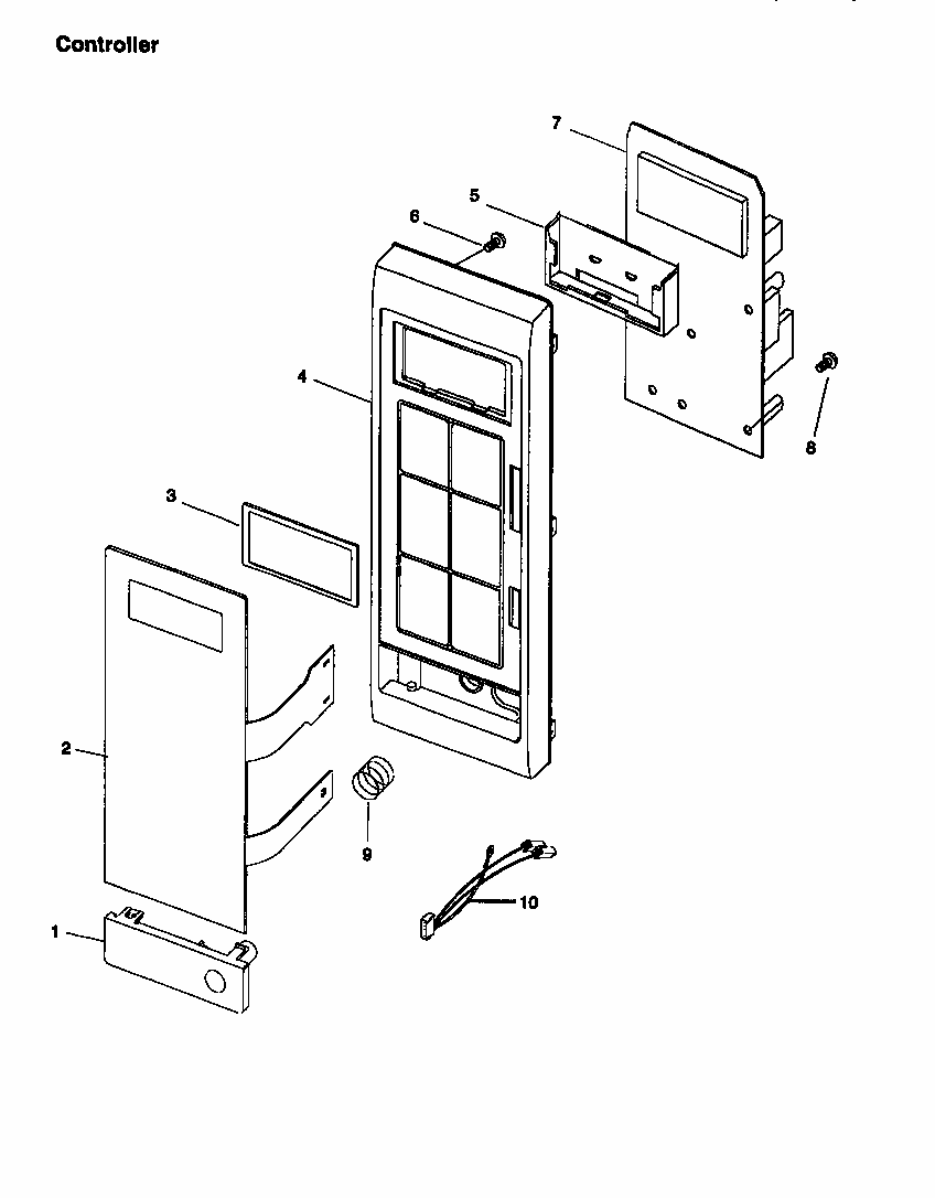 Control Panel Diagram and Parts List for FW116T-P1178804M  Amana Microwave