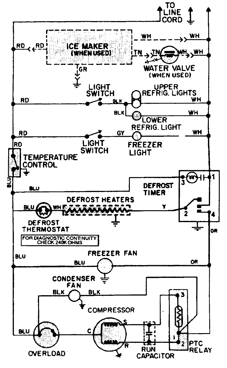 WIRING INFORMATION Diagram and Parts List for JRS228W  Jenn-Air Refrigerator