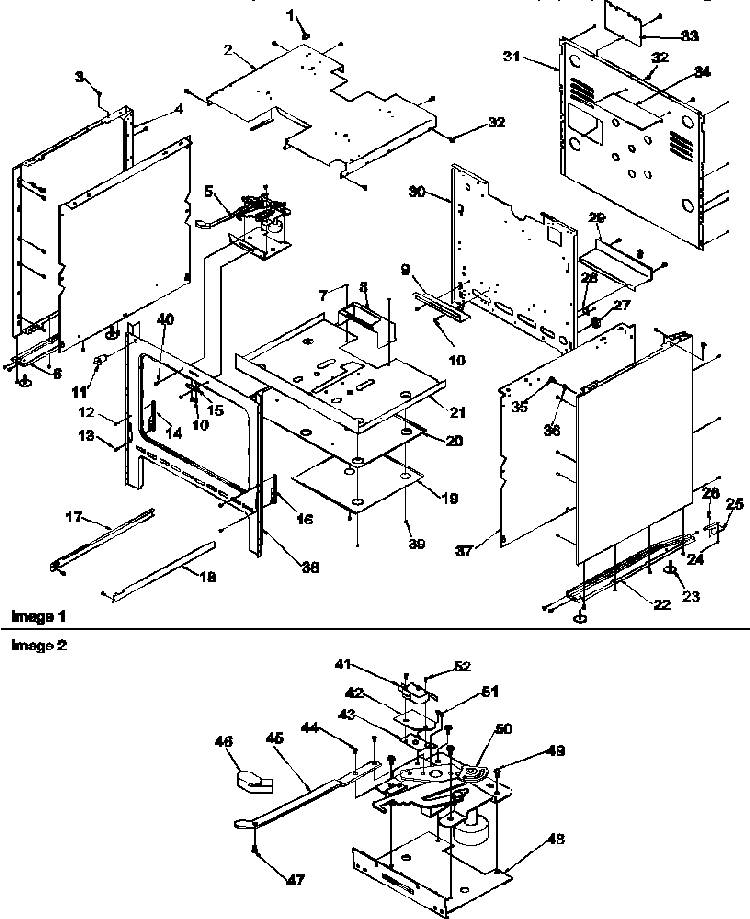 Cabinet Diagram and Parts List for ARG7300W-P1143320NW  Amana Range