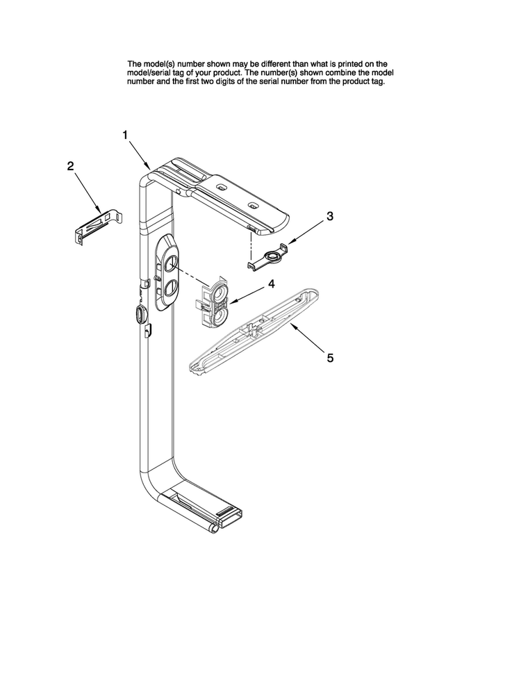 Upper Wash And Rinse Parts Diagram and Parts List for MDBH955AWB1  Maytag Dishwasher