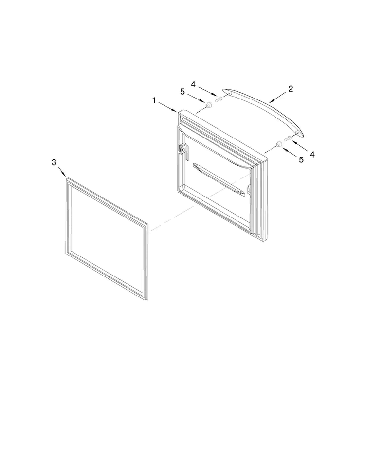 Freezer Door Parts Diagram and Parts List for MBL2256KES4  Maytag Refrigerator