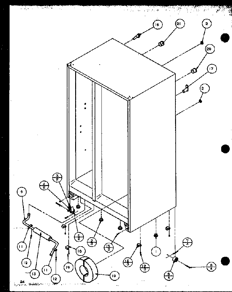 Drain And Rollers Diagram and Parts List for SZD27MPL-P1124303WL  Amana Refrigerator