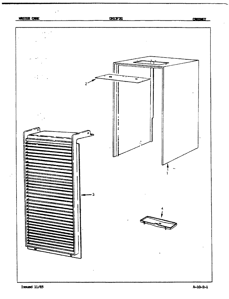 CABINET Diagram and Parts List for DH13F2G 5F41A Amana Dehumidifier