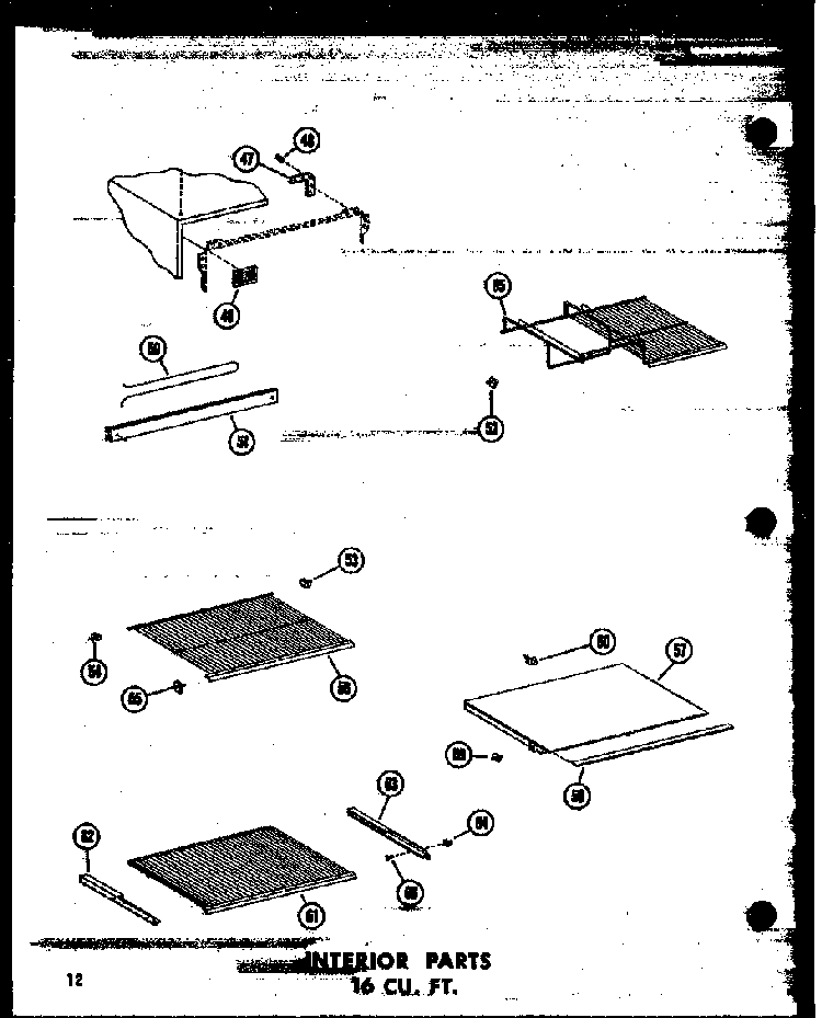 Section 14 Diagram and Parts List for TC18N-A-P60303-59WA  Amana Refrigerator