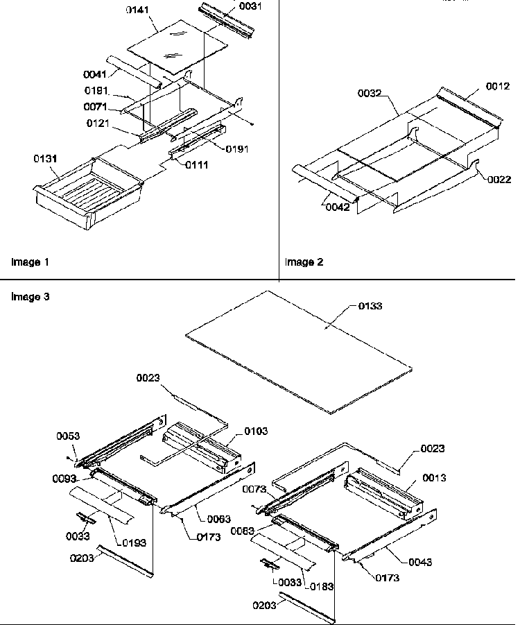 Shelving Assemblies Diagram and Parts List for ATS518SW-P1183714WW  Amana Refrigerator