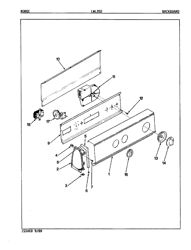 UNIT COMPARTMENT & SYSTEM Diagram and Parts List for NT19K9 9A61A Admiral Refrigerator
