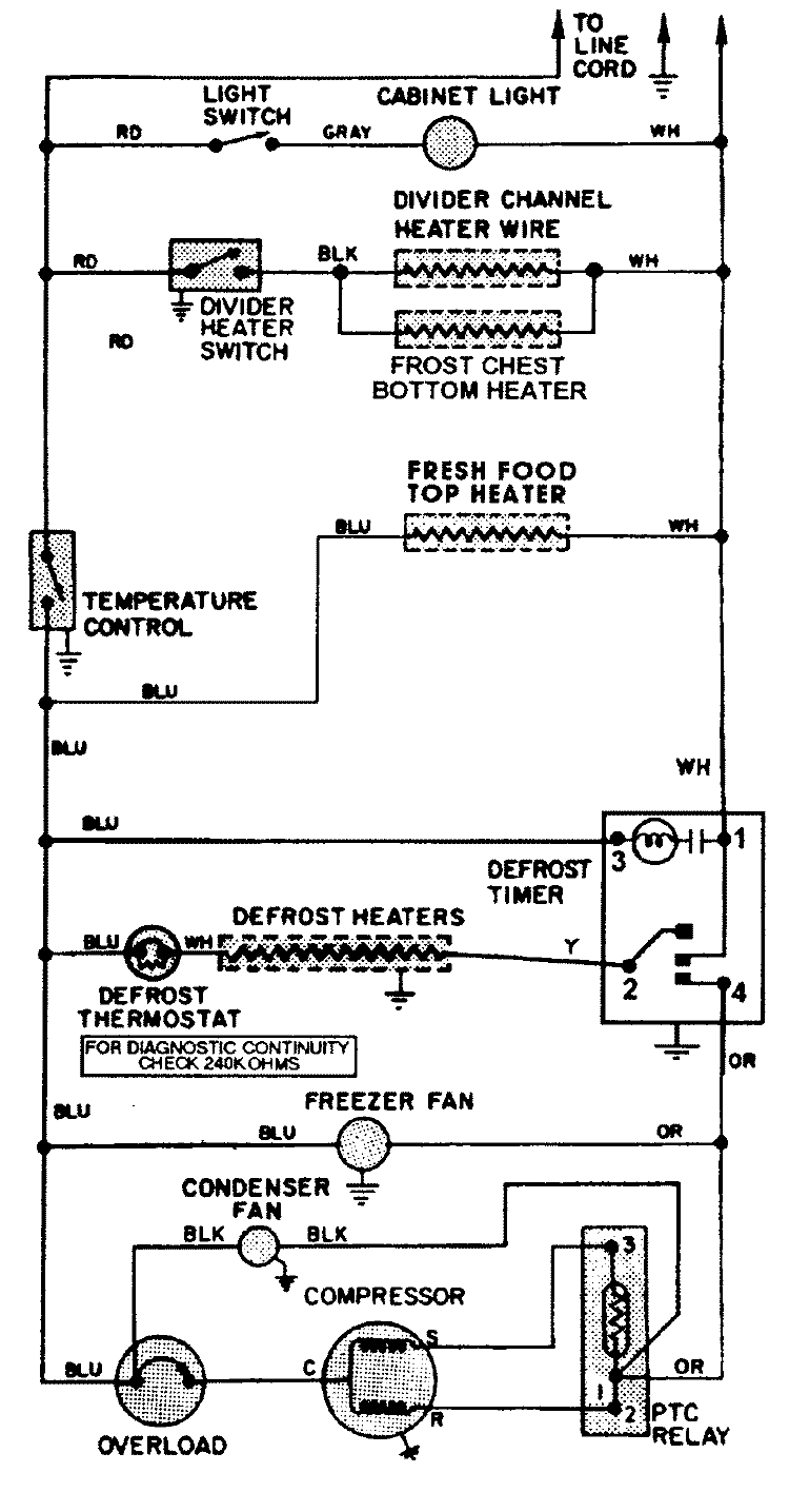 WIRING INFORMATION Diagram and Parts List for GT15A43LA  Admiral Refrigerator