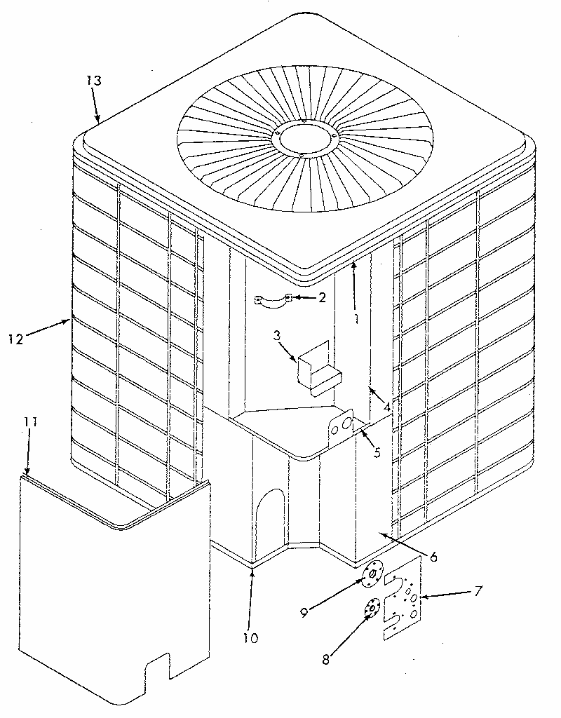 Cabinet Diagram and Parts List for 867806291  Maytag Air Conditioner