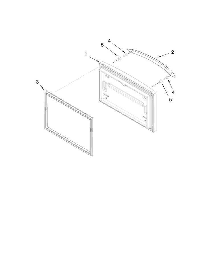 Freezer Door Parts Diagram and Parts List for MFD2562VEW1  Maytag Refrigerator