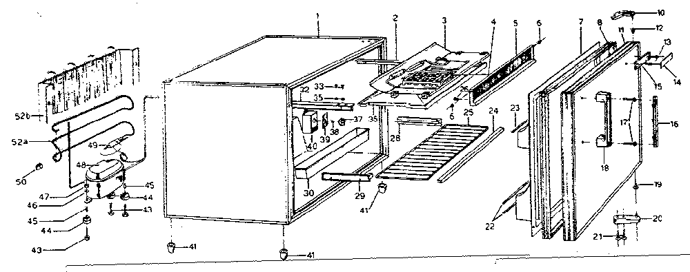Fridgette Bar 3a Diagram and Parts List for 64473951  Kenmore Refrigerator