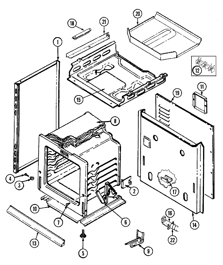 BODY Diagram and Parts List for A5651XRS  Admiral Range