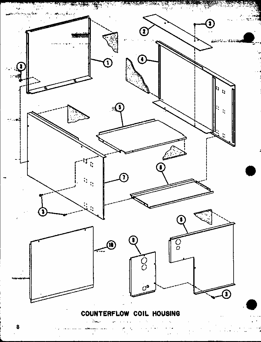 Counterflow Coil Housing (d67636-24/p67636-24c) Diagram and Parts List for ECFC60AOM-B P67631-3C Amana Air Conditioner