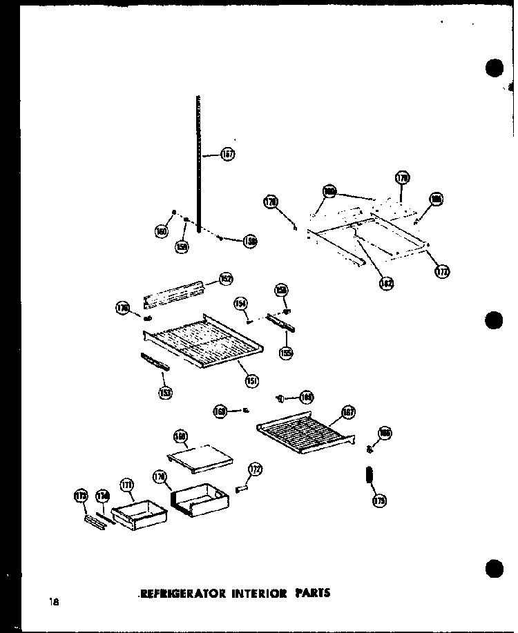Refrigerator Interior Parts Diagram and Parts List for SD19W-C-P60340-36WC  Amana Refrigerator